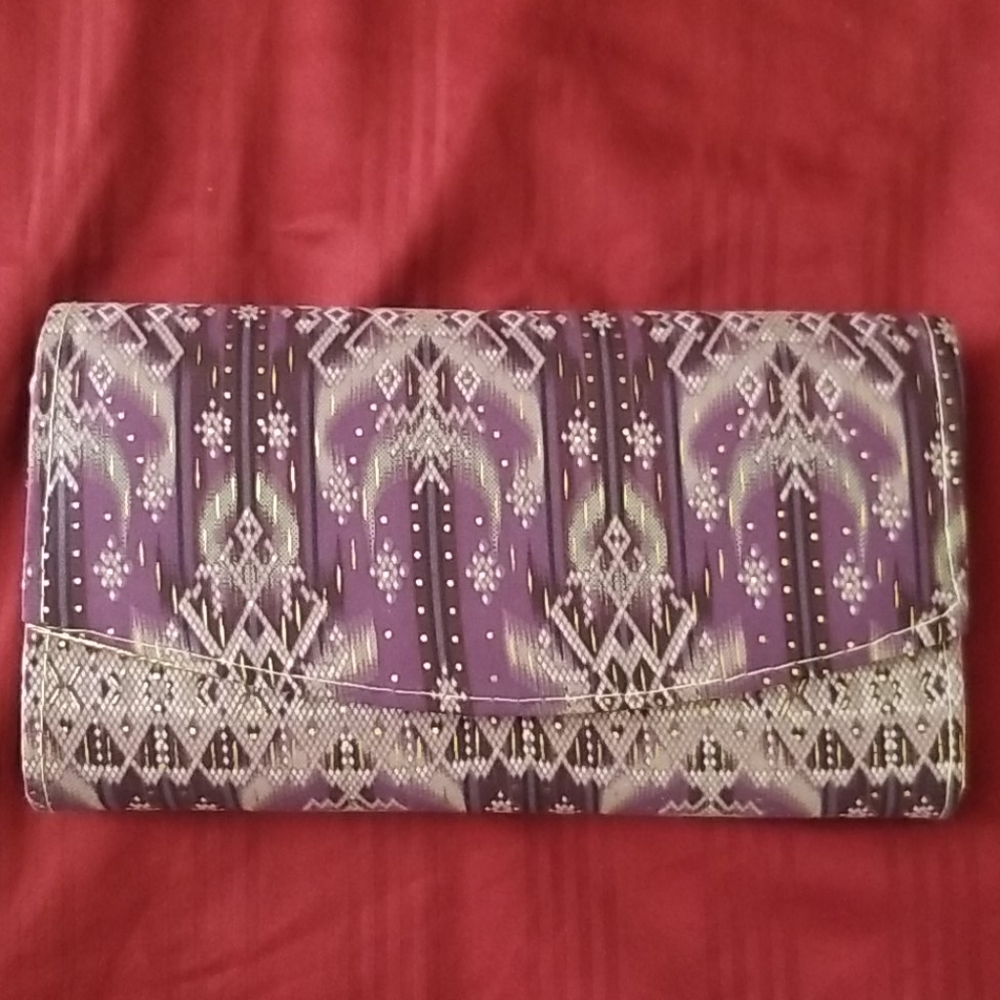 Wallet batik purple